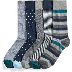 Men's Green Comfortable Patterned Dress Socks 83% Cotton, 16% Nylon, 1%